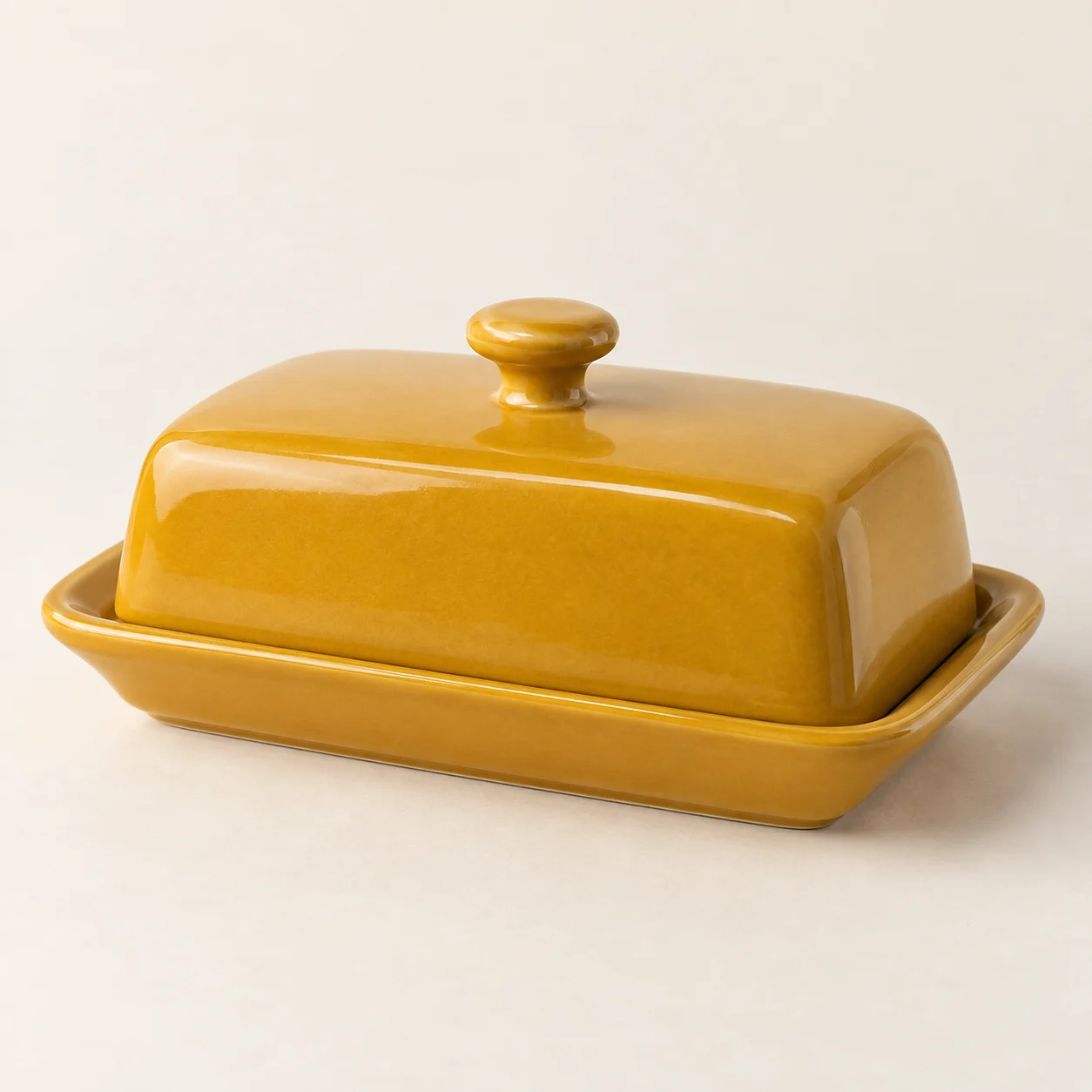 Breakfast Butter Dish in Mustard