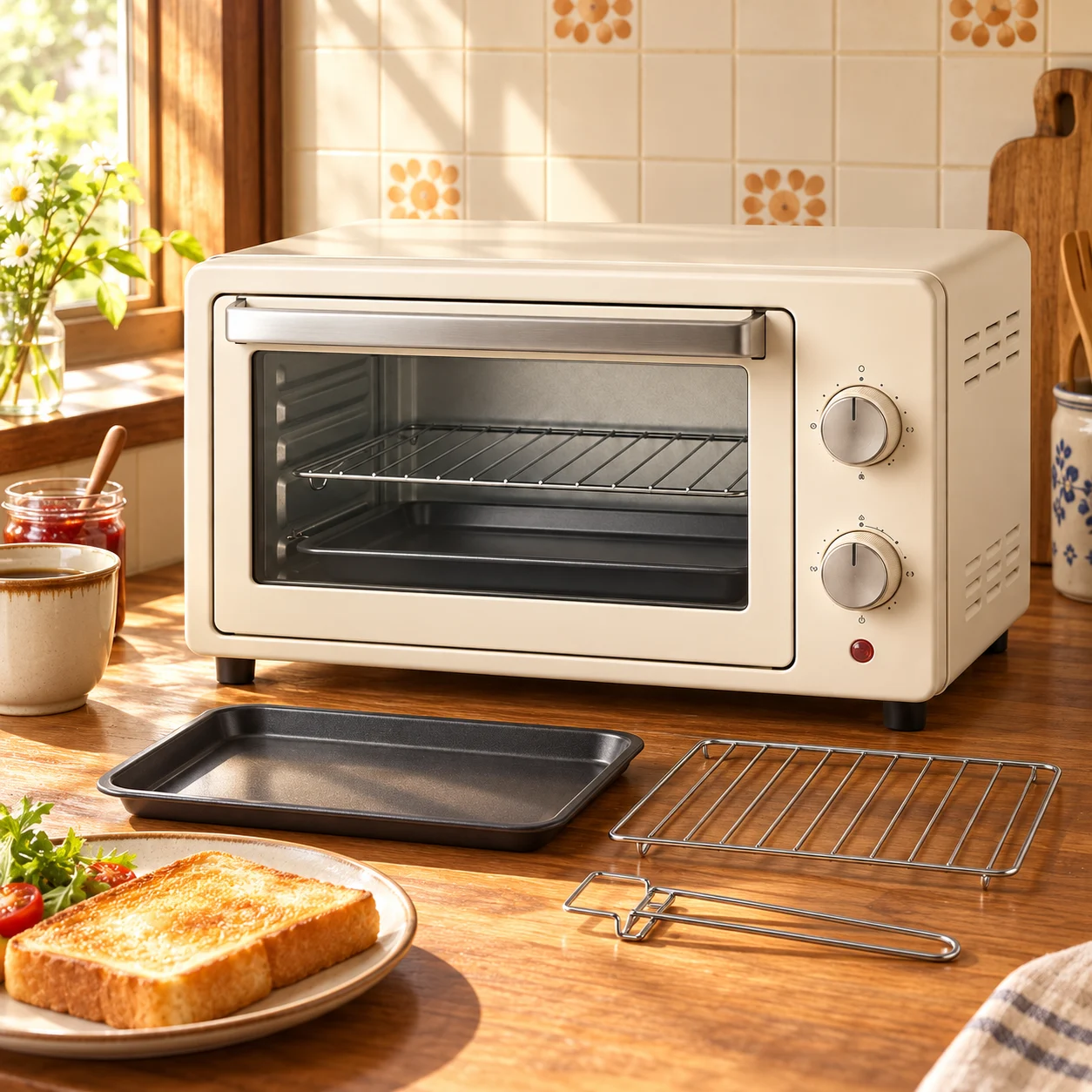 Compact Countertop Oven in a home kitchen setting