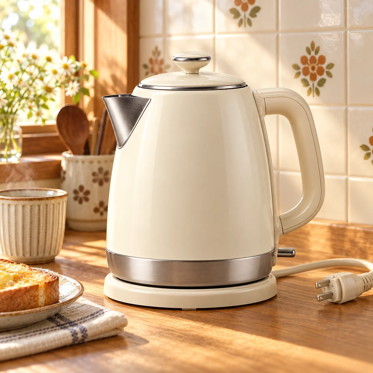 Morning Pour Electric Kettle in a home kitchen setting