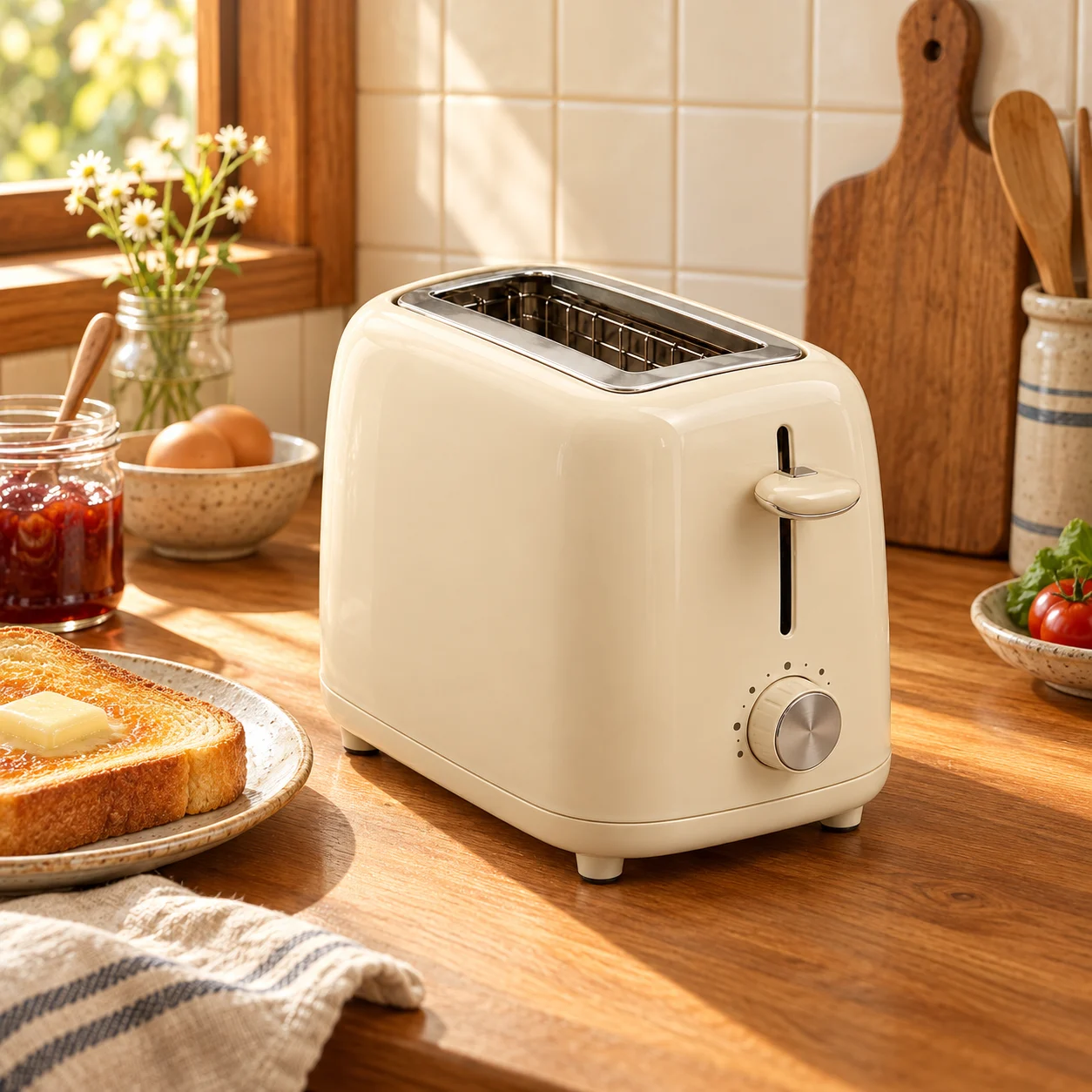 Little Morning Mini Toaster in a home kitchen setting