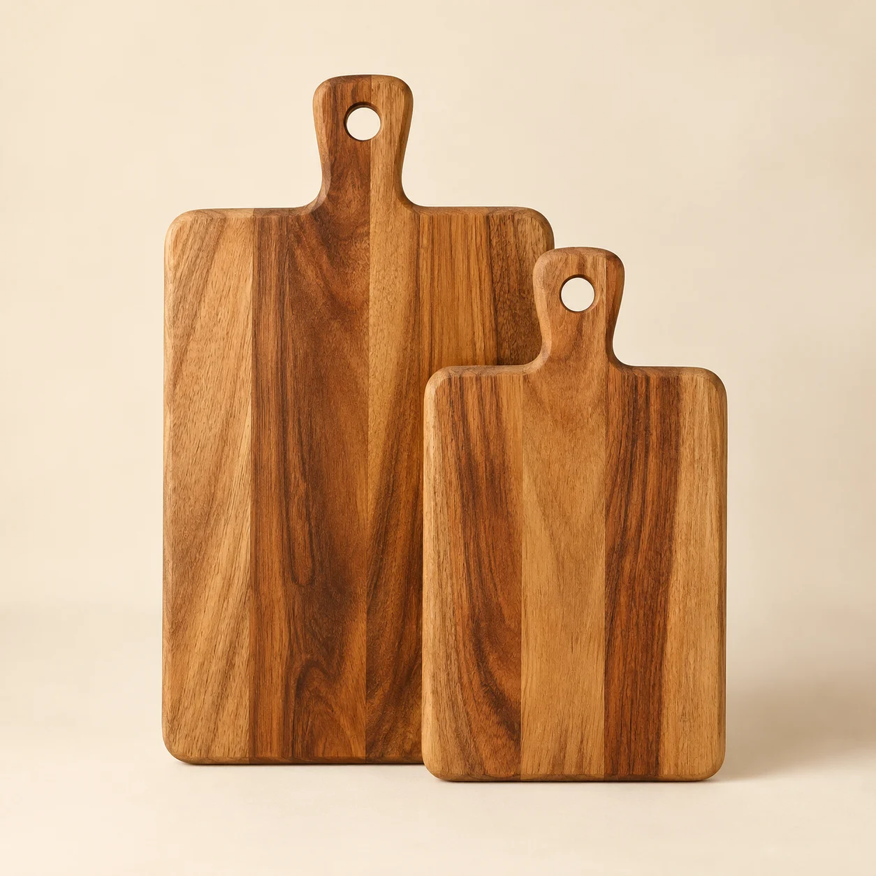 Acacia Prep Board Duo in Natural Wood